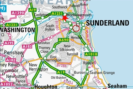 Sunderland map