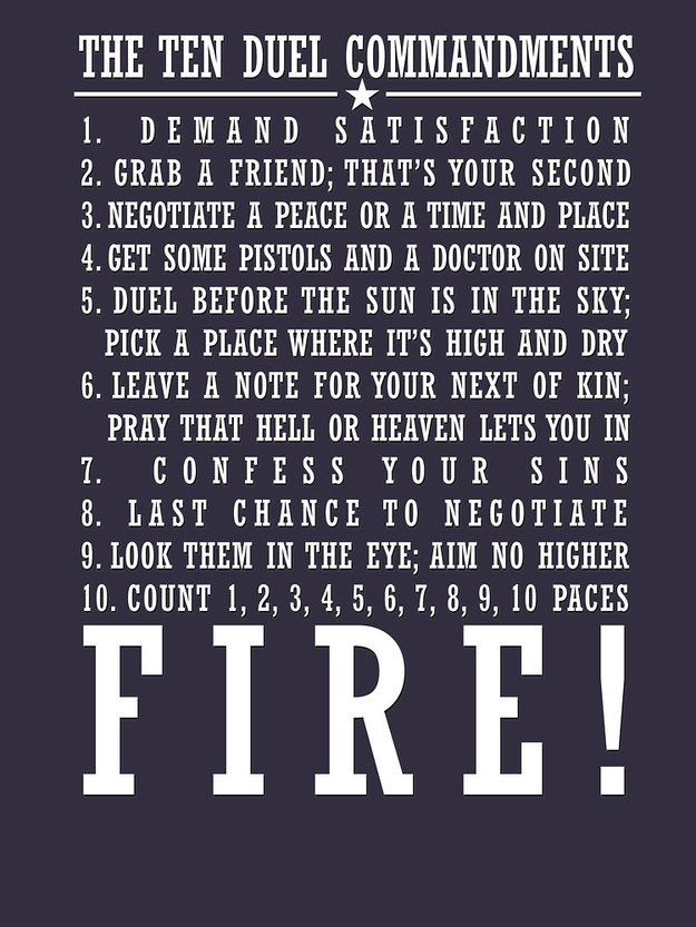 ten duel commandments 2