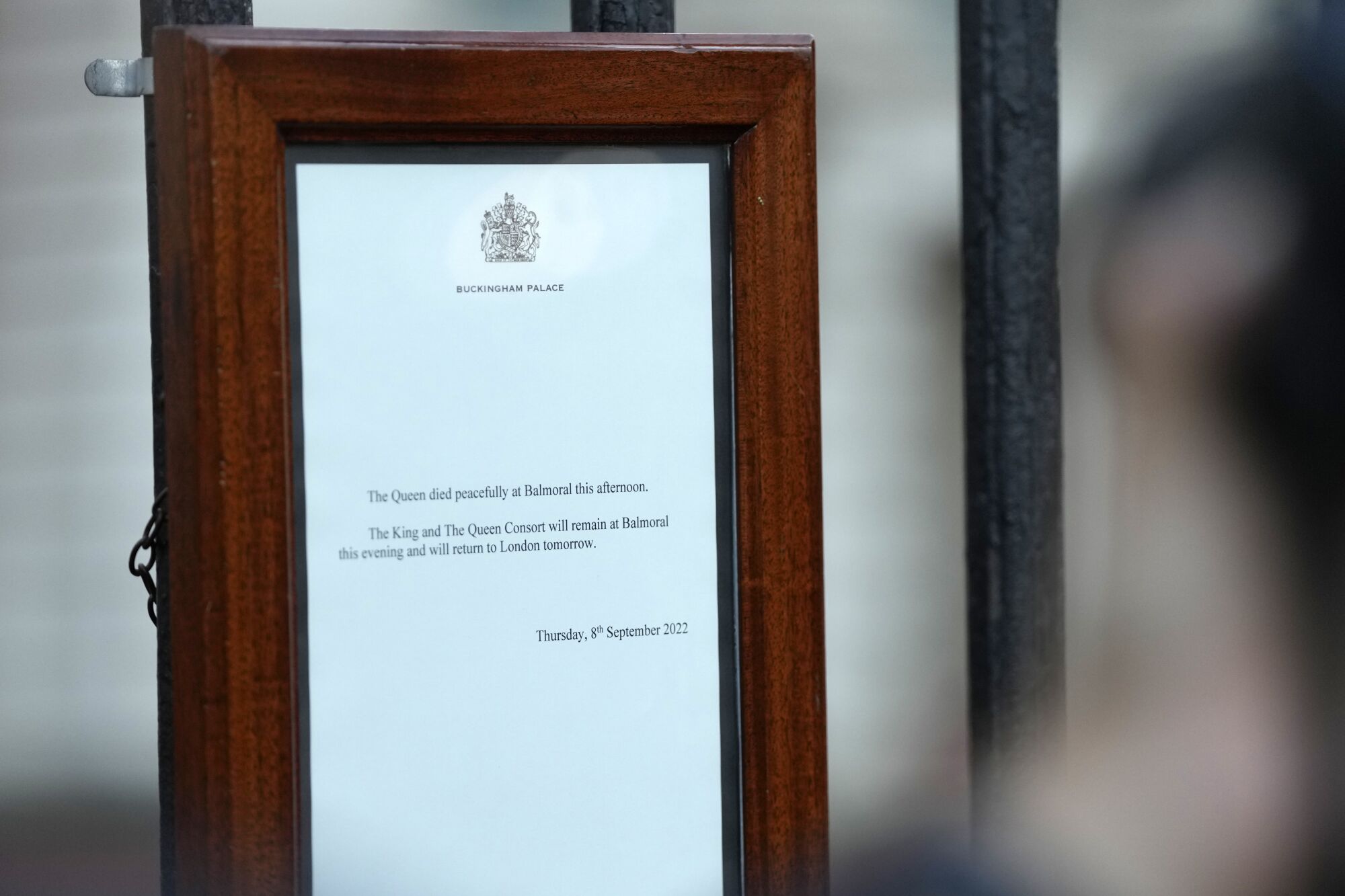 Queen death buckingham palace
