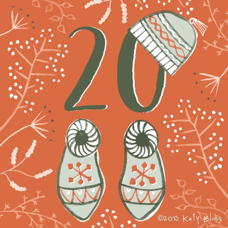 Katy Bloss illustrated Advent Calendar Day 20