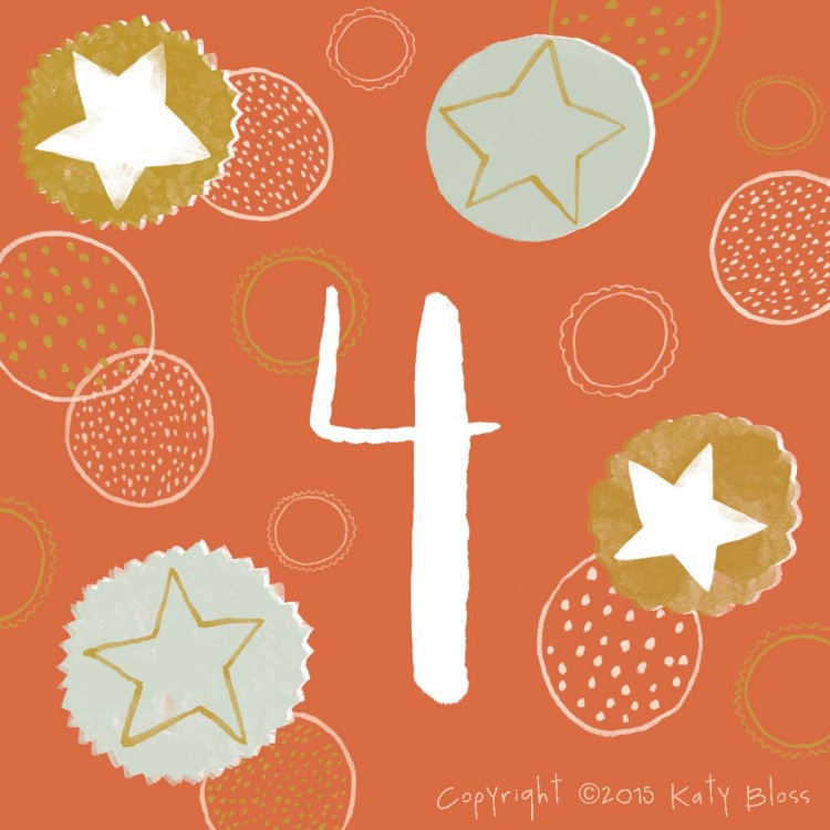 Katy Bloss illustrated Advent Calendar Day 4