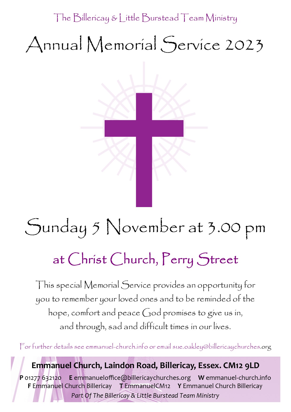 Memorial Service Poster 2023