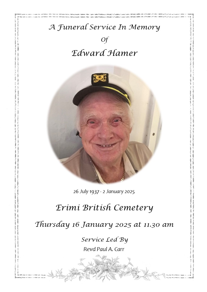 Hamer (Edward) Funeral Service