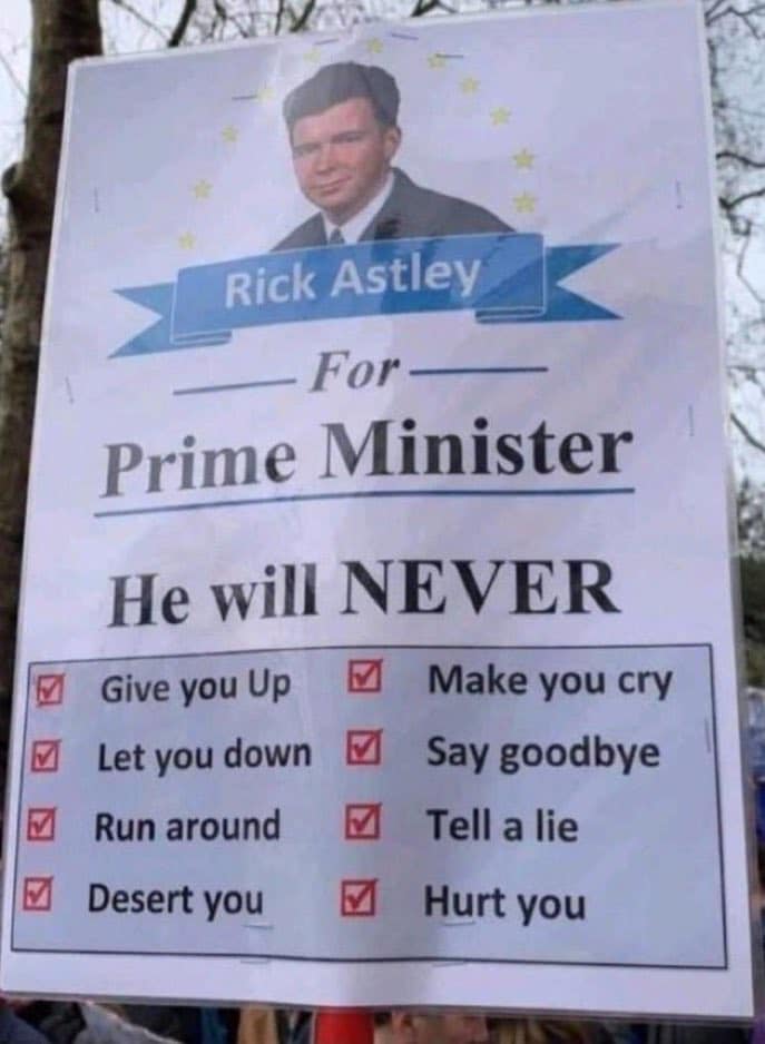 Rick Astley prime Minister