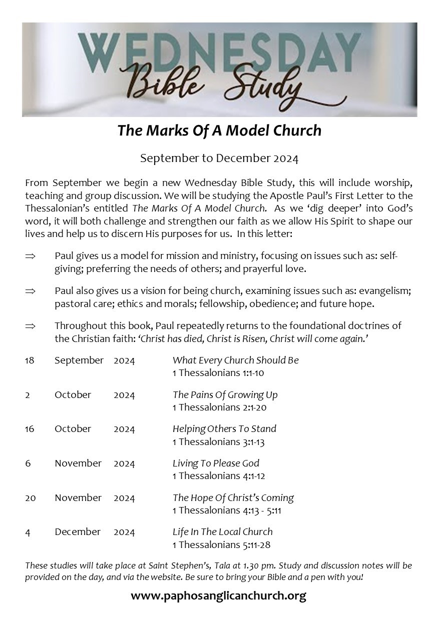 001 First Thessalonians - September to December 2024